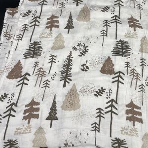 Kids N Such Muslin Swaddle 46” x 47” unisex tree print